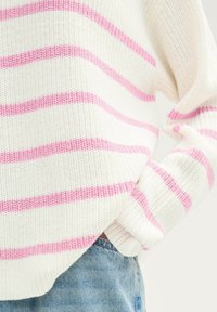 TOM TAILOR DENIM GESTREIFTER - Maglione - placed pink white stripe