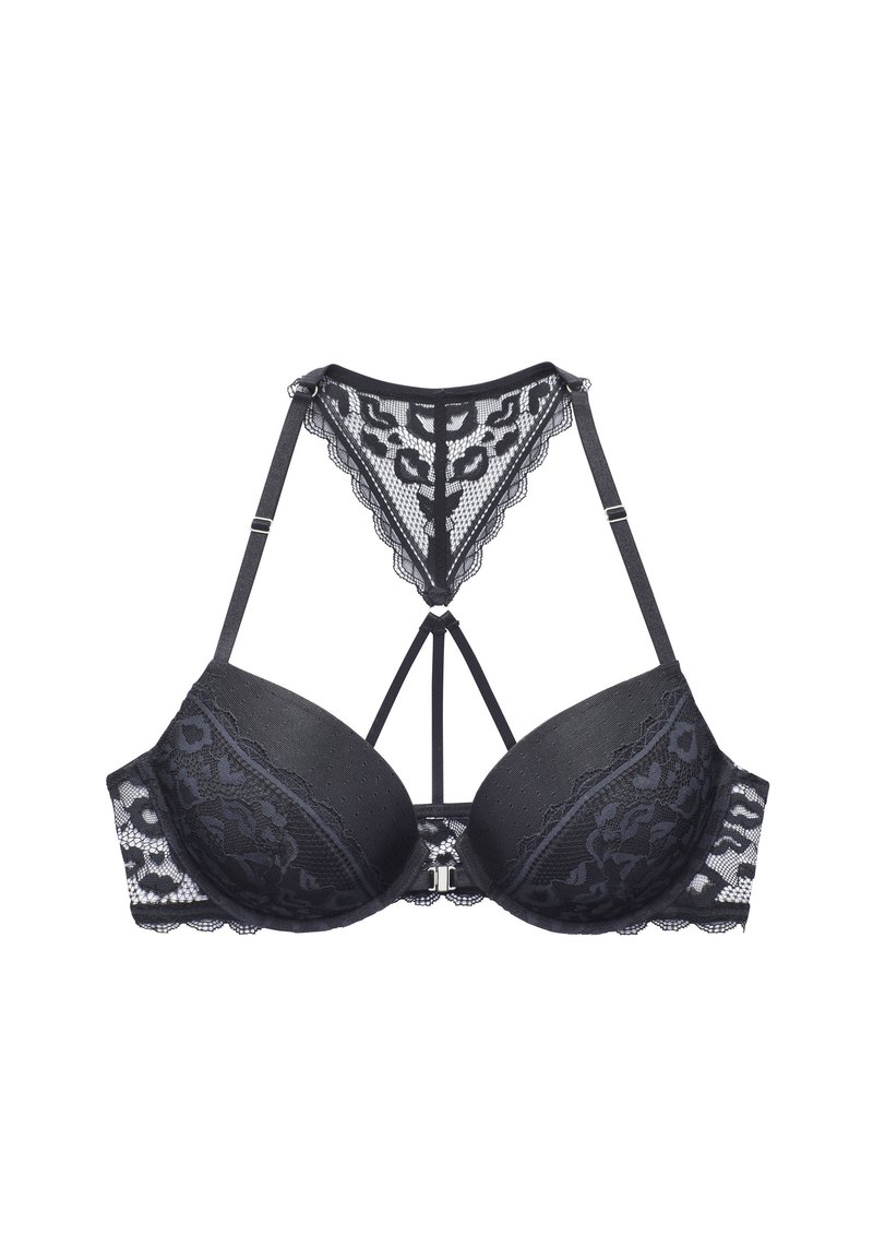 LASCANA FRONT CLOSURE - Push-up BH - black/svart - Zalando.no