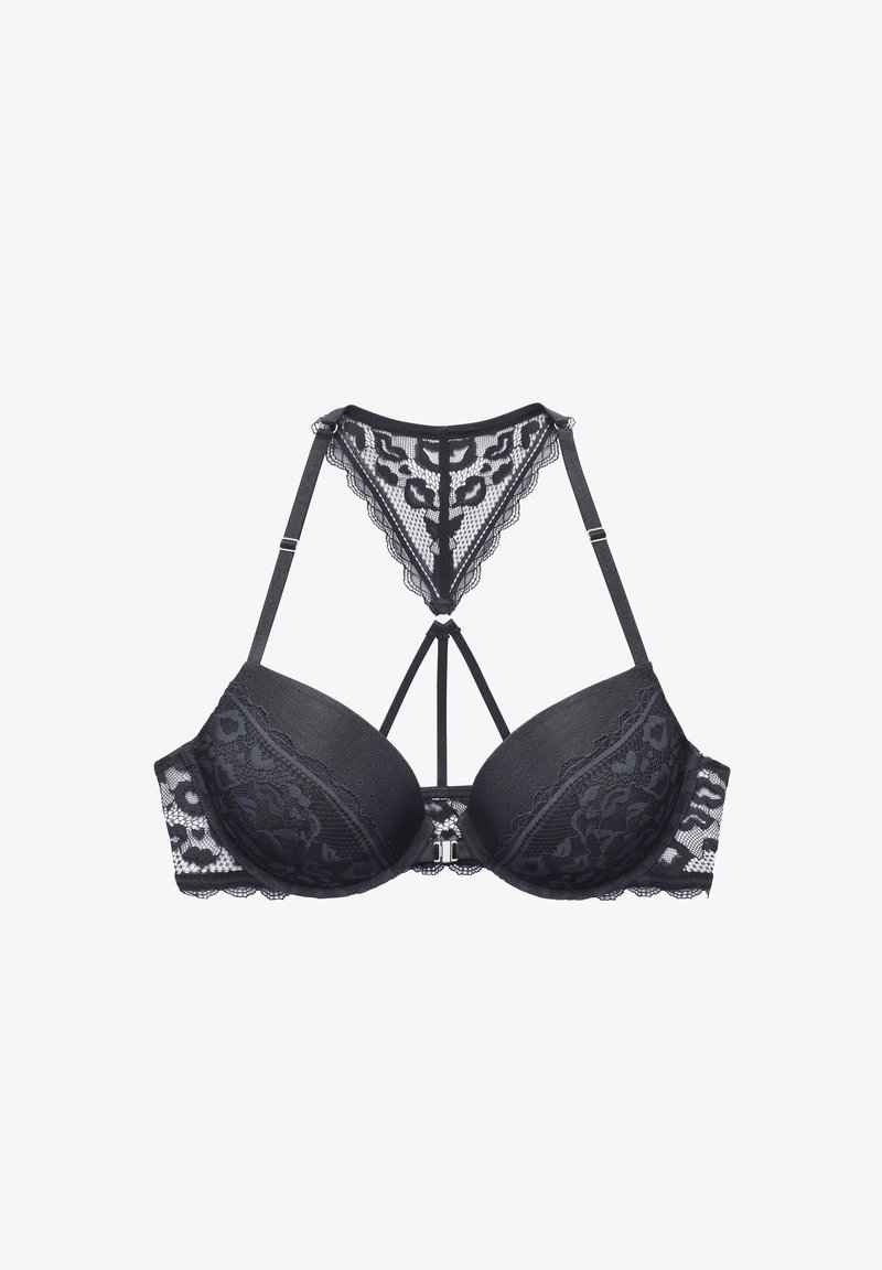 LASCANA FRONT CLOSURE - Push-up BH - black/svart - Zalando.no