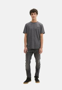 TOM TAILOR DENIM OPEN EDGE MELANGE - Basic póló - black