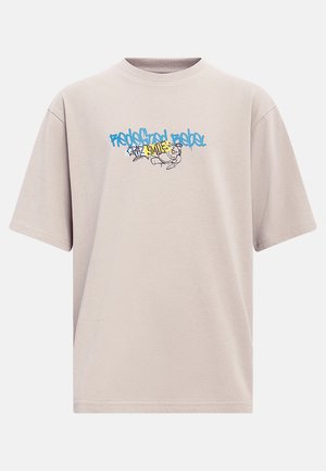 Redefined Rebel, KEATON TEE BOXY FIT - Nyomott mintás póló - mourning dove