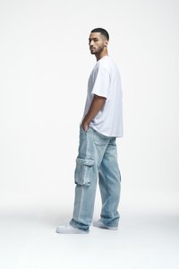 2Y Studios BELUN BAGGY - Vrećaste traperice - light blue