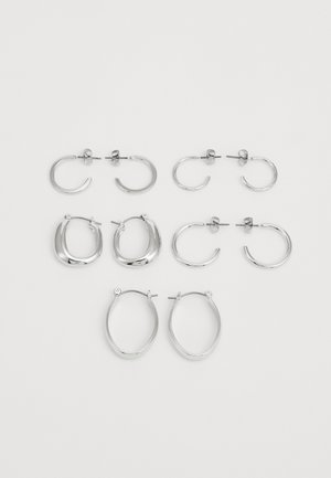 PCSALLY EARRINGS 5 PACK - Øredobber - silver-coloured