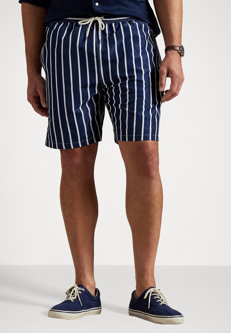 Polo Ralph Lauren Big & Tall - TRAVELER CLASSIC FIT SWIM TRUNK - Short de bain - dark blue,off-white, Agrandir