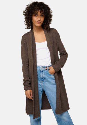 PERLA - Strickjacke - marron chiné