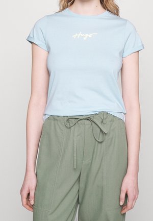 T-shirt med print - light blue