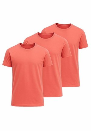 SET OF 3  - Camiseta básica - coral coral coral