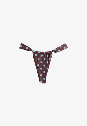 Next, Bas de bikini - chocolate brown blue spot