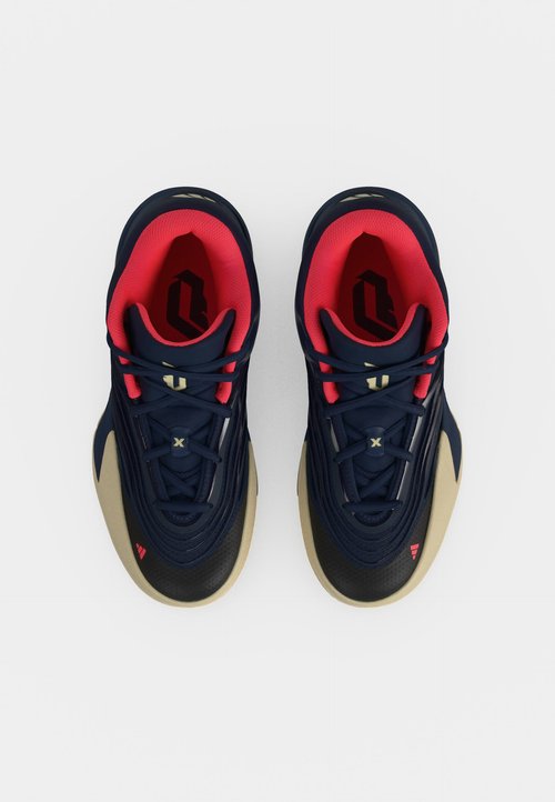 adidas DAME X UNISEX - Basketball shoes - night indigo/warm vanilla/solar turbo — photo 5