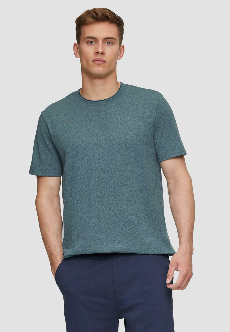 QS MIT LAYERING DETAIL - T-shirt basic - petrol