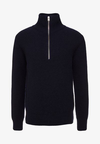 CLOSED ZIPPED JUMPER - Strickpullover - dark night