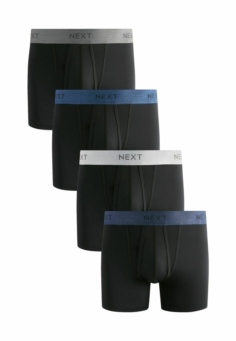 Next MOTION FLEX WEIGHT A-FRONTS 4 PACK - Uske bokserice - black bright metallic waistband