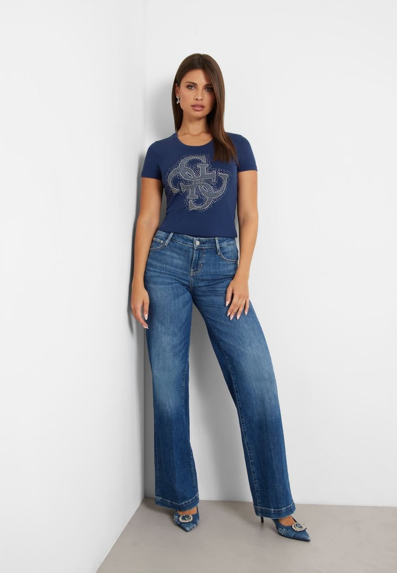 Guess T-shirt print blauw