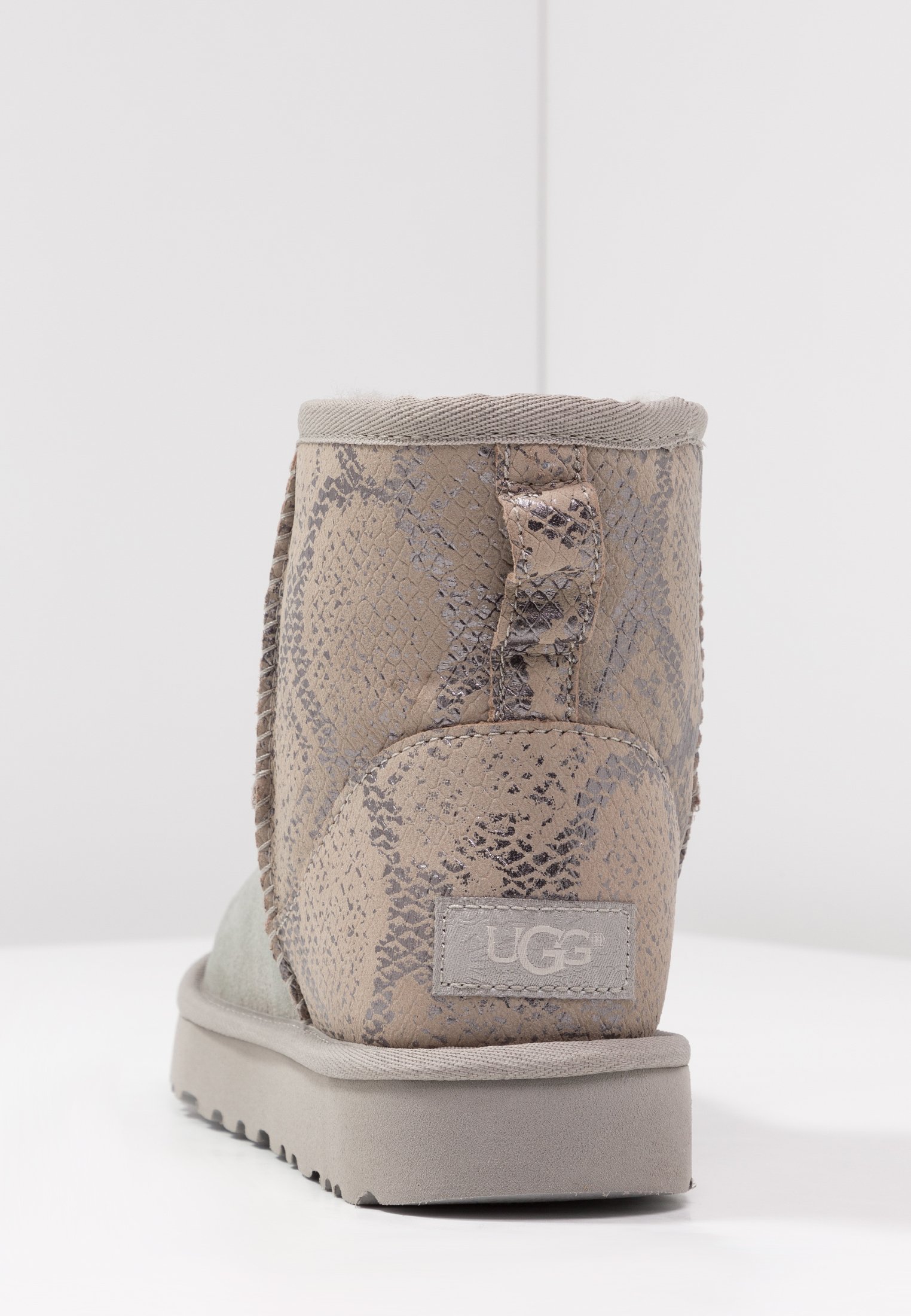 ugg classic mini metallic snake boot