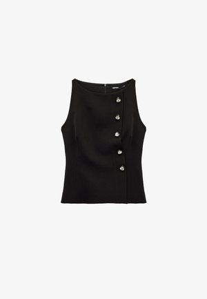 Koton, HEART BUTTON DETAIL VEST . - Smanicato - black