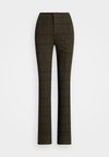 CHECKED TWILL STRAIGHT LEG PANT - Broek - olive multi