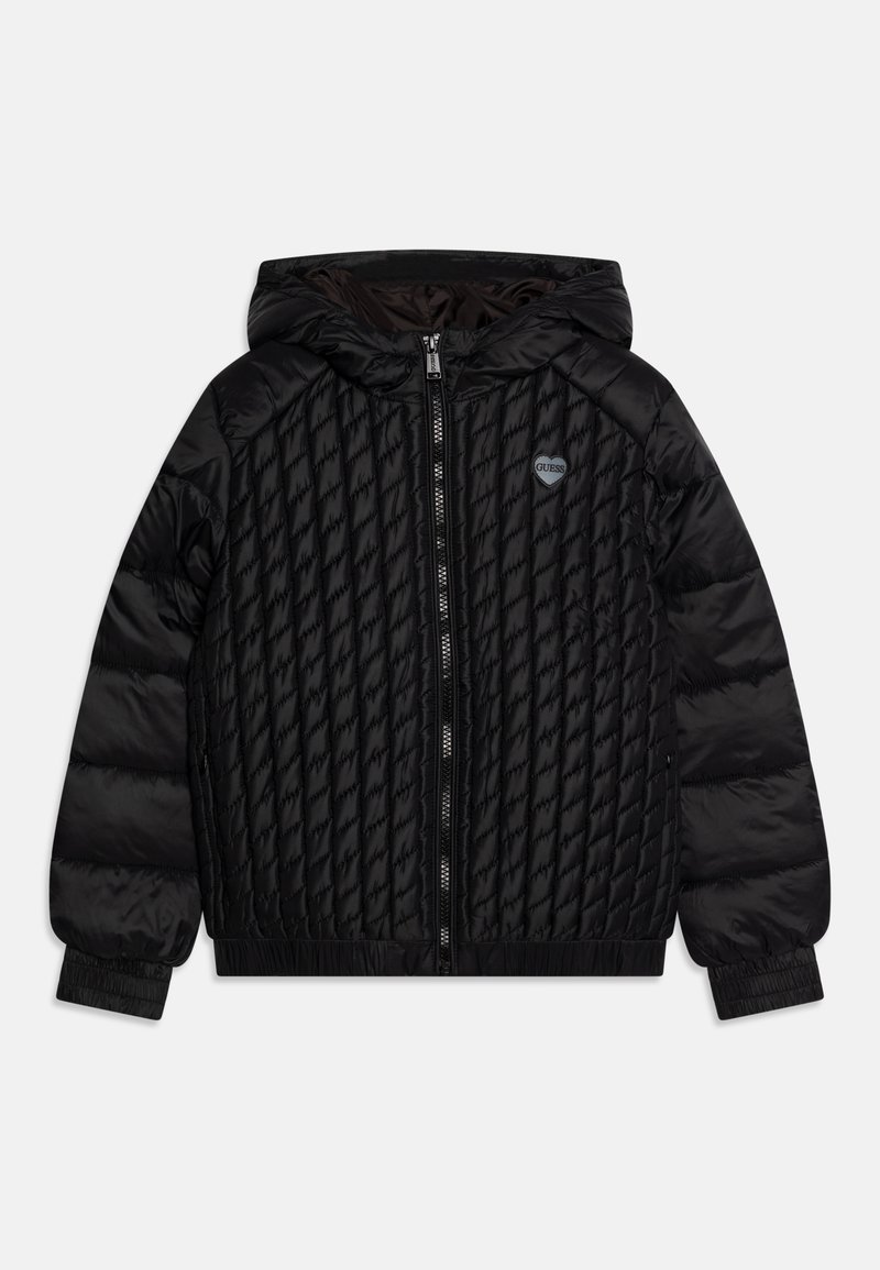 Guess JUNIOR GIRL HOODED - Zimní bunda - jet black