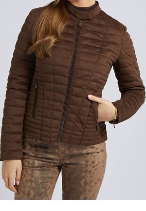 Chaqueta de cuero sintético - dark brown