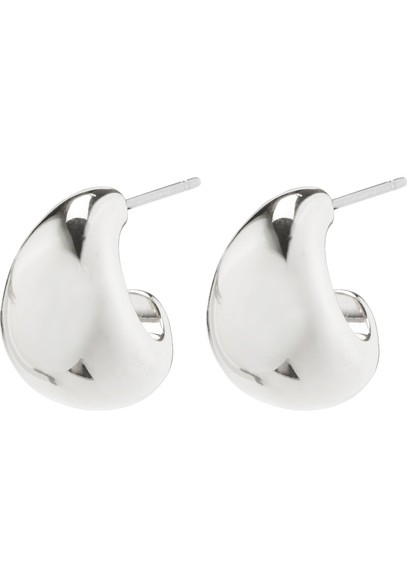 Pilgrim - ALEXANE RECYCLED CHUNKY MINI HOOP EARRINGS - Pendientes - silver-coloured, Ampliar