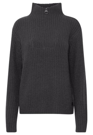 Oxmo, OXSALINE FINE KNIT TROYER - Striktrøje - blackened pearl melange