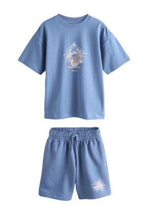 Next, REGULAR FIT - SHORT SLEEVE T-SHIRT AND SHORTS SET  . - Tracksuit bottoms - blue