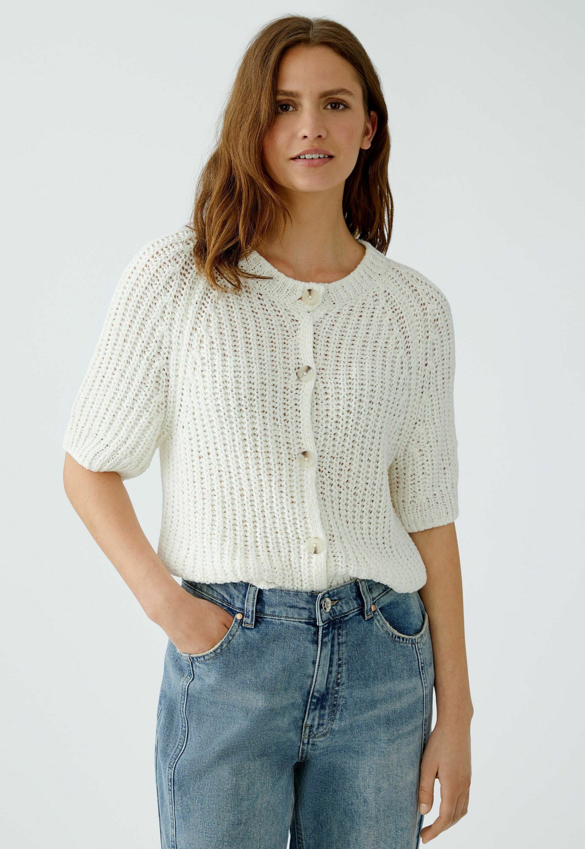 Denim Strickjacke Oui Strickjacke GrÃ¼n Oui Strickjacke Pristine