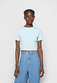 The North Face W ESSENTIAL CROPPED SLIM SHORT SLEEVE TEE - T-shirt estampada - beta blue
