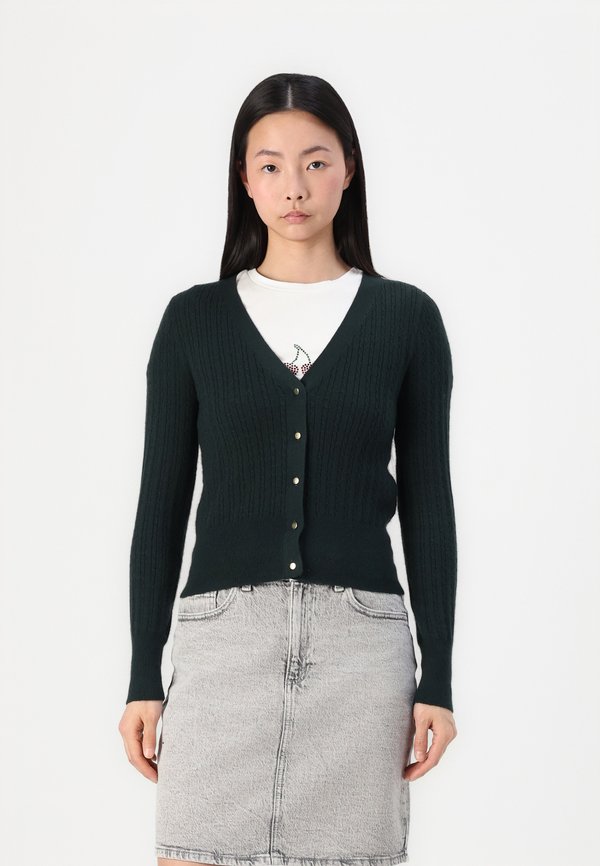 ONLLEA V NECK - Strickjacke - scarab