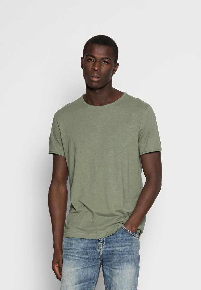 Selected Homme SLHMORGAN SS O-NECK TEE W NOOS - T-shirt básica - sea spray