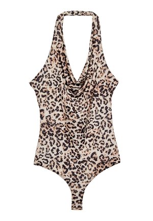 Stradivarius DRAPED LEOPARD  - Top - mottled brown