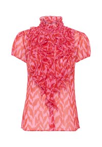 LILJASZ CRINKLE SS - Bluza z gumbi - fandango small mono strokes
