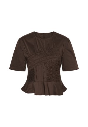 Culture, CUAJDA ANTOINETT SHORT SLEEVE - Blouse - coffee bean