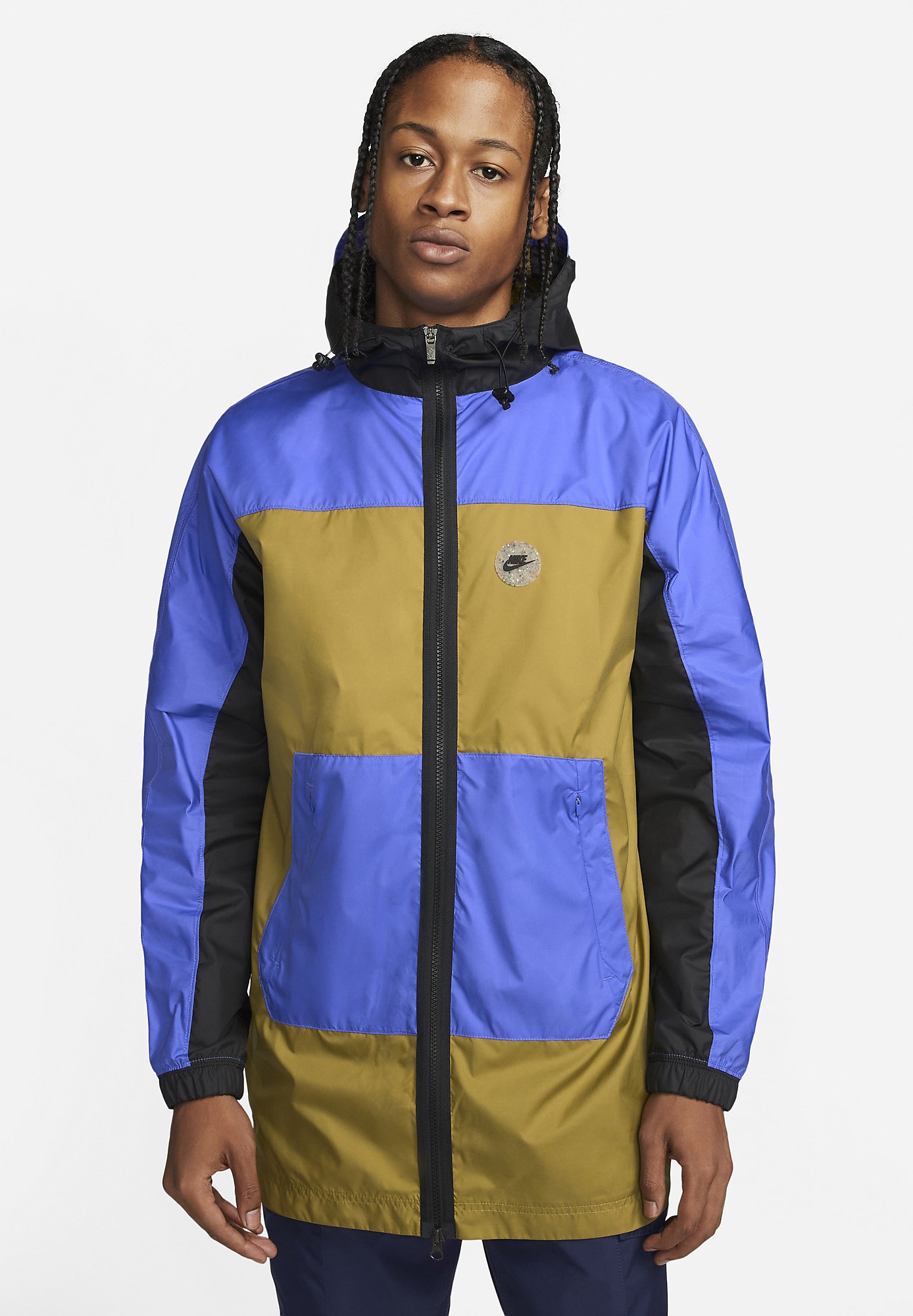 black gold nike jacket