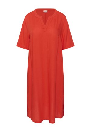 Kaffe Curve, KCMILLE KAFTAN - Jurk - poppy red