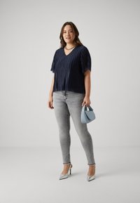 Vero Moda Curve VMCMALONE 2/4 BELL SLEEVE - Palaidinė - navy