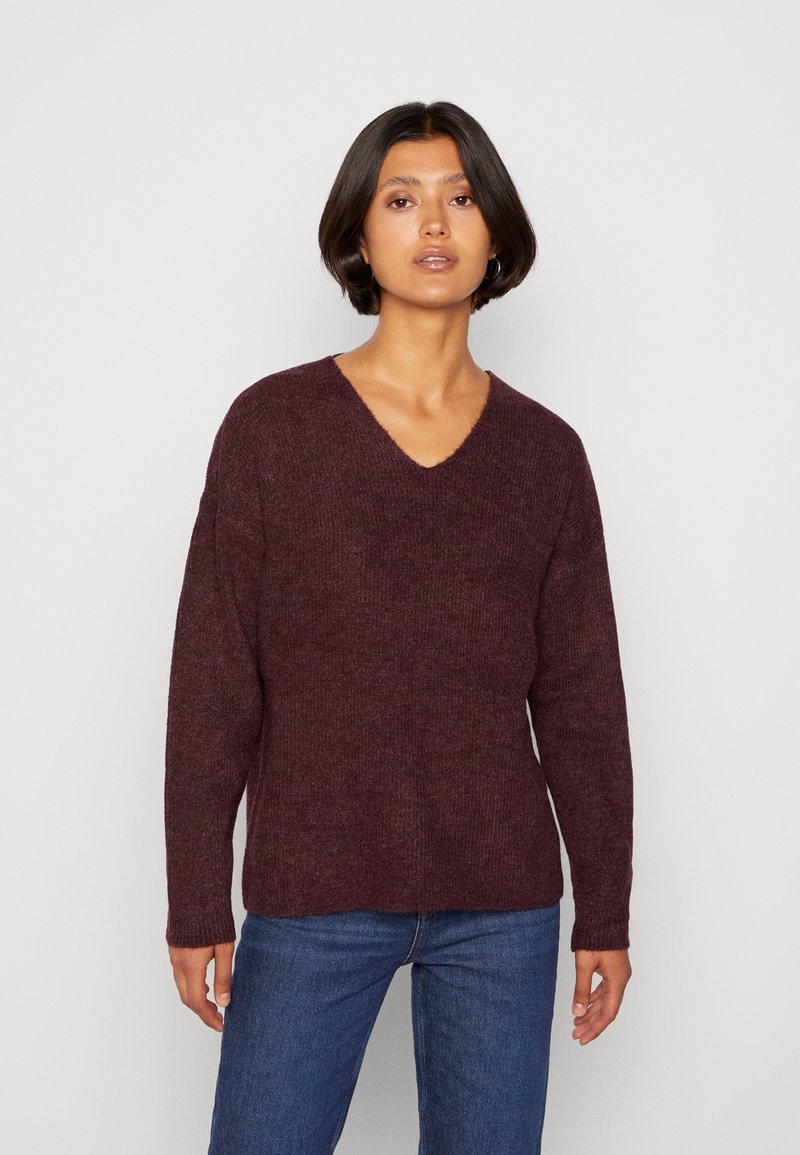 Vero Moda VMCREWLEFILE V-NECK NOOS - Maglione - winetasting