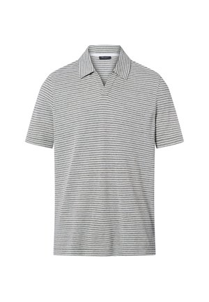 Poloshirt - khaki weiß