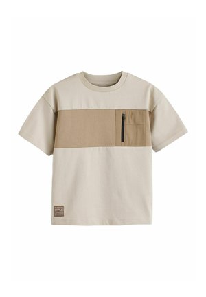 SHORT SLEEVE UTILITY REGULAR FIT - T-shirt print - stone