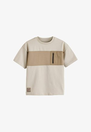 Next SHORT SLEEVE UTILITY REGULAR FIT - T-Shirt print - stone
