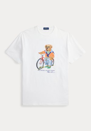 Polo Ralph Lauren, CUSTOM SLIM FIT POLO BEAR T-SHIRT - T-shirt con stampa - white