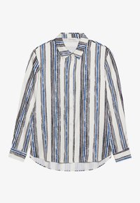 Košilová halenka  - off-white,blue