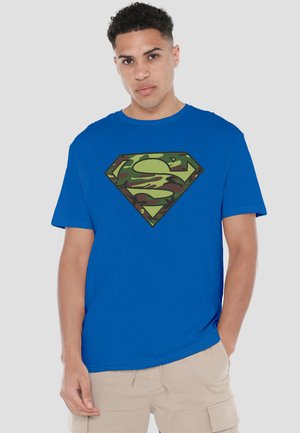 Cotton Soul, SUPERMAN CAMO LOGO - T-Shirt print - royal blue