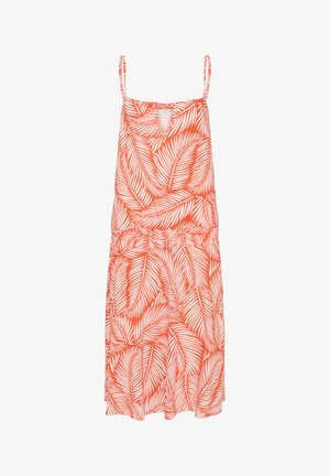 Kaffe KADAHLIA - Nappali ruha - red chalk palm leafs