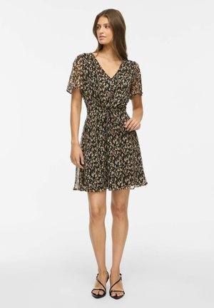 VILA, SHORT DRESS VIFALIA SHORT SLEEVED - Robe de jour - black