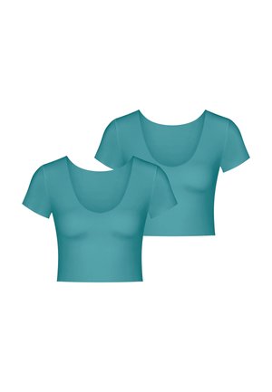 2-PACK FEEL 2.0 CROP  - Tílko - quiet turquoise