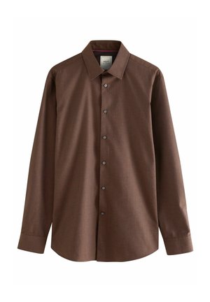 TRIMMED EASY CARE SINGLE CUFF - Marškiniai - chocolate brown