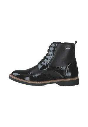 Cowboy/biker ankle boot - black comb
