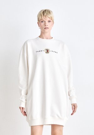 CREST LINEAR CREW DRESS - Dienas kleita - ancient white