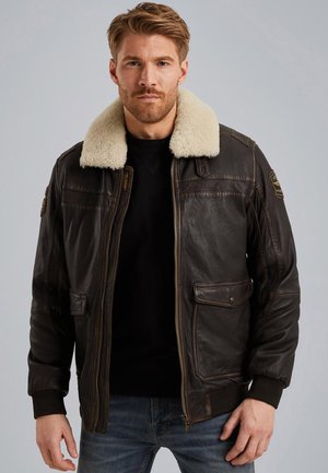 SNOWPROP - Lederjacke - espresso