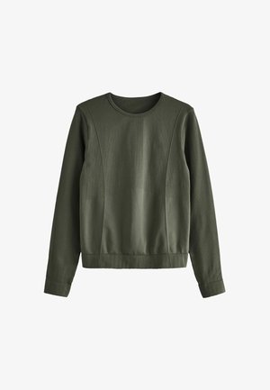 SEAMLESS CREW NECK - Top dugih rukava - forest green